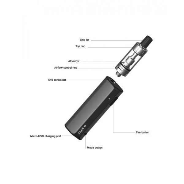 Aspire K Lite 900mAh VV Vape Kit